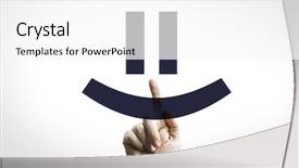 presentation facebook powerpoint Presentation with facebook - Theme enhanced with facebook - hand pointing in a transparent background and a white colored foreground