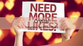  Presentation with heart - PPT theme consisting of facebook - need more likes card background and a coral colored foreground