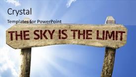  Presentation with limit - PPT theme enhanced with facebook - sky is the limit wooden background and a light blue colored foreground