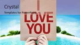  Presentation with facebook - Slide deck consisting of facebook relationships - i love you card background and a coral colored foreground