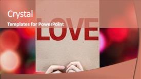  Presentation with facebook - PPT layouts featuring facebook relationships - love card with colorful background background and a coral colored foreground