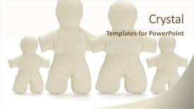  Presentation with faceless - Audience pleasing slide deck consisting of faceless dummy soft dolls backdrop and a  colored foreground