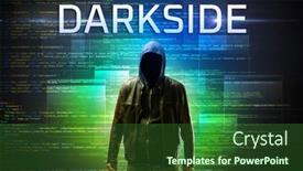  Presentation with faceless - PPT theme enhanced with faceless-hacker-on-code-background background and a forest green colored foreground