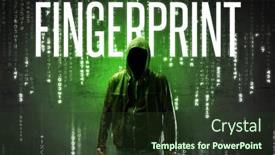  Presentation with faceless - Theme with faceless-hacker-with-inscription-concept background and a tawny brown colored foreground