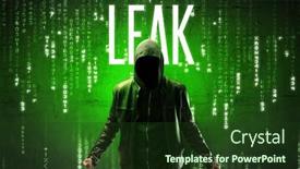  Presentation with faceless - Slide deck enhanced with faceless-hacker-with-inscription-concept background and a tawny brown colored foreground