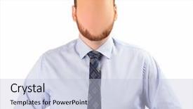  Presentation with faceless - Audience pleasing presentation design consisting of faceless man on white background backdrop and a  colored foreground