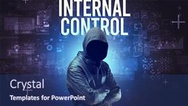  Presentation with faceless - Audience pleasing presentation theme consisting of faceless-man-with-internal-control backdrop and a ocean colored foreground