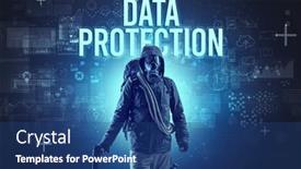  Presentation with faceless - Theme featuring faceless-man-with-online-security background and a ocean colored foreground