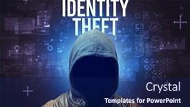  Presentation with faceless - Presentation having faceless-man-with-online-security background and a navy blue colored foreground