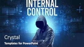  Presentation with faceless - PPT layouts featuring faceless-man-with-online-security background and a ocean colored foreground