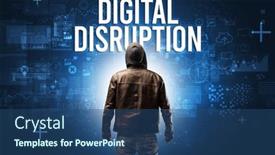  Presentation with faceless - Slide set featuring faceless-man-with-online-security background and a ocean colored foreground