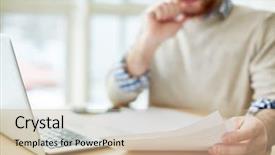  Presentation with faceless - Colorful PPT layouts enhanced with faceless shot of man sitting backdrop and a  colored foreground