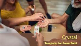 Presentation with locker room - Slide set enhanced with faceless-shot-of-senior-man background and a coral colored foreground