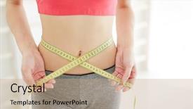  Presentation with faceless - Presentation theme having faceless shot of slim tender background and a coral colored foreground