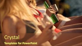  Presentation with faceless - Theme featuring faceless-shot-of-three-young background and a tawny brown colored foreground