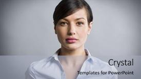  Presentation with confident - Beautiful presentation theme featuring faces - close up portrait of serious backdrop and a light blue colored foreground