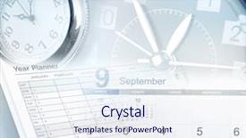  Presentation with planner - Theme having faces calendar and year planner background and a sky blue colored foreground