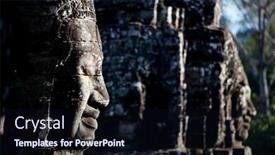  Presentation with cambodia - Audience pleasing PPT layouts consisting of bayon temple popular tourist attraction backdrop and a wine colored foreground