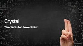  Presentation with black hand - Beautiful slide deck featuring hand with black chalkboard backdrop and a dark gray colored foreground