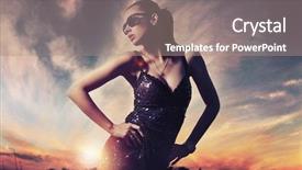  Presentation with perfect - Beautiful presentation theme featuring faces sun - perfect fashionable lady wearing sunglasses backdrop and a coral colored foreground