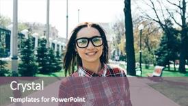  Presentation with lifestyle - Slide deck featuring faces sun - summer lifestyle fashion portrait background and a  colored foreground