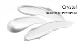  Presentation with sample - Presentation theme enhanced with lotion - facial cream sample isolated background and a white colored foreground