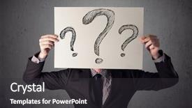  Presentation with paper hand drawn politics - Slide set consisting of facial expression - businessman holding a paper background and a dark gray colored foreground