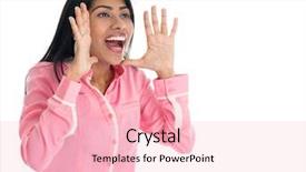  Presentation with archaeology of india - Amazing PPT theme having facial expression - indian woman shouting happy india backdrop and a lemonade colored foreground