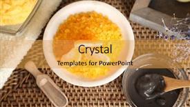  Presentation with natural ingredients - Beautiful theme featuring facial masks with natural ingredients backdrop and a yellow colored foreground