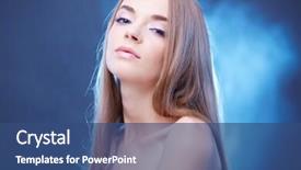  Presentation with girl scouts animated - Beautiful presentation theme featuring facial mist - portrait of pretty young girl backdrop and a  colored foreground