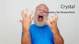  Presentation with nervous sistem - Audience pleasing presentation theme consisting of facial nerve - expressive bearded man is gesturing backdrop and a light gray colored foreground