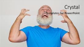  Presentation with ball bearing on a white - Colorful slides enhanced with facial nerve - man with white beard is backdrop and a soft green colored foreground