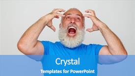  Presentation with aged - Cool new PPT theme with facial nerve - stylish aged man with white backdrop and a teal colored foreground