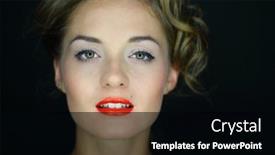  Presentation with facial - Colorful presentation enhanced with facial-portrait-of-a-young backdrop and a black colored foreground