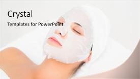  Presentation with facial - Slide set enhanced with facial treatment at the health background and a white colored foreground