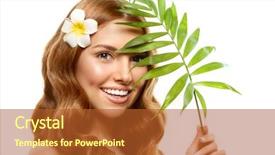  Presentation with indian woman face beauty - Audience pleasing presentation consisting of facial treatment model with expressive backdrop and a red colored foreground