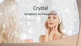  Presentation with skin care - Audience pleasing presentation theme consisting of facial wash - beauty skin care and people backdrop and a white colored foreground
