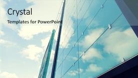  Presentation with architecture construction - Slide deck featuring banking facilities - architecture and construction concept background and a  colored foreground