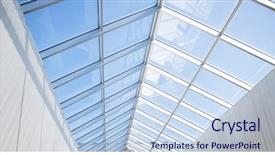  Presentation with architecture construction - Presentation enhanced with public facilities - architecture and construction concept background and a  colored foreground