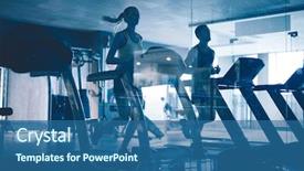  Presentation with club - Slide deck enhanced with facility - active young people running background and a ocean colored foreground