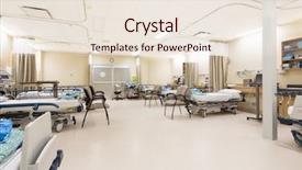  Presentation with recovery - PPT theme featuring facility - interior of surgical recovery area background and a lemonade colored foreground