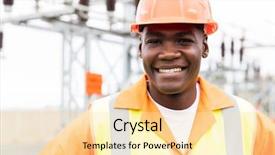  Presentation with nanoelectronics power transistors - Beautiful PPT layouts featuring facility safety - close up portrait of happy backdrop and a blonde colored foreground