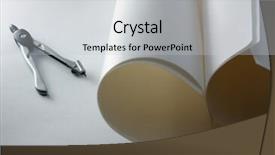  Presentation with grey line drawings of tall buildings - Presentation theme having facillity layout - compasses on drawings background and a light gray colored foreground