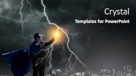  Presentation with challenges - Theme consisting of facing-challenges-and-problems background and a dark gray colored foreground