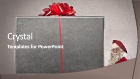  Presentation with santa - Slides with facing giants - santa claus holding a giant background and a gray colored foreground