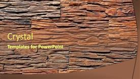  Presentation with modern building - Slide deck with facing-panels-on-wall background and a tawny brown colored foreground