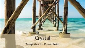  Presentation with bridge construction - Audience pleasing slide deck consisting of facing the ocean simple construction backdrop and a lemonade colored foreground