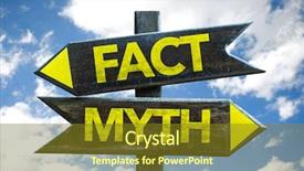  Presentation with nutrition fact - Cool new slides with fact - myth signpost with sky backdrop and a tawny brown colored foreground
