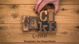  Presentation with truth - Cool new presentation with fact-and-fake-concept backdrop and a coral colored foreground