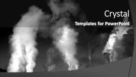  Presentation with pollution air - Slides having factory-chimneys-spewing-pollution background and a black colored foreground